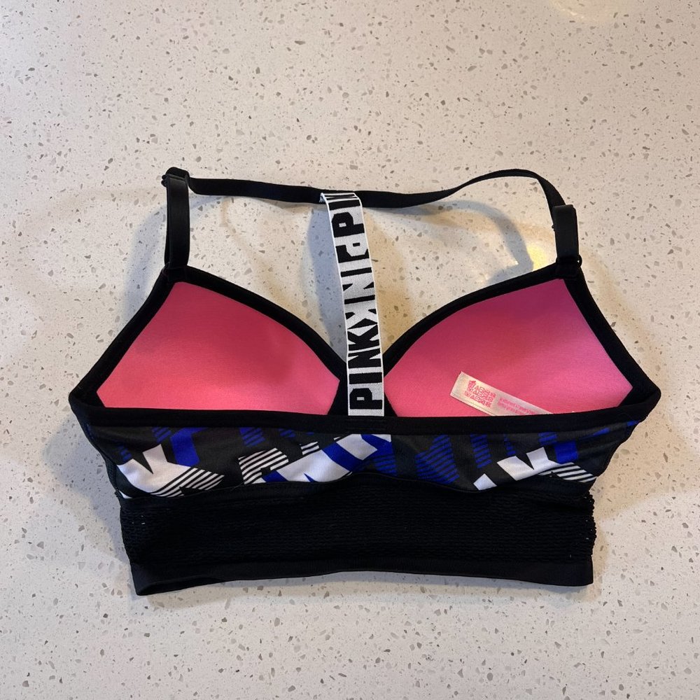 PINK Victorias secret T-Back push up sports bra New with Tags - Picture 2 of 3